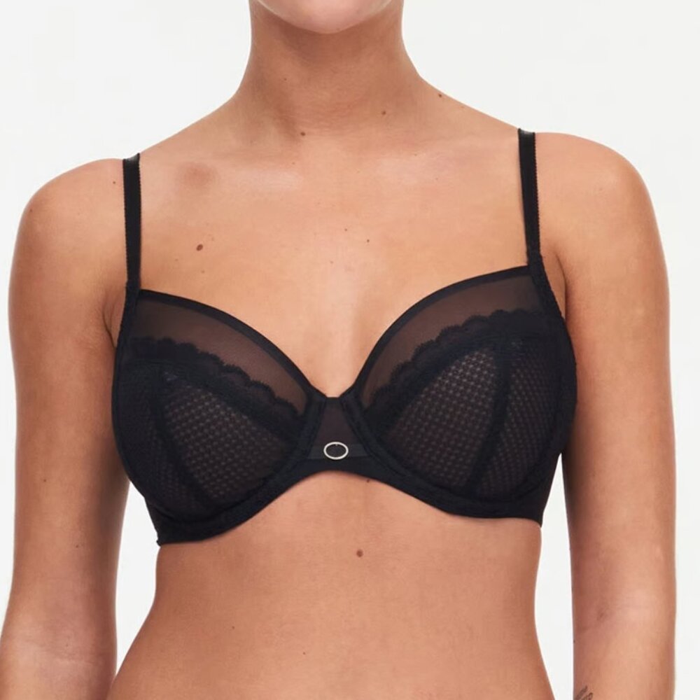 Chantelle Parisian Allure Unlined Plunge Bra Black 34E